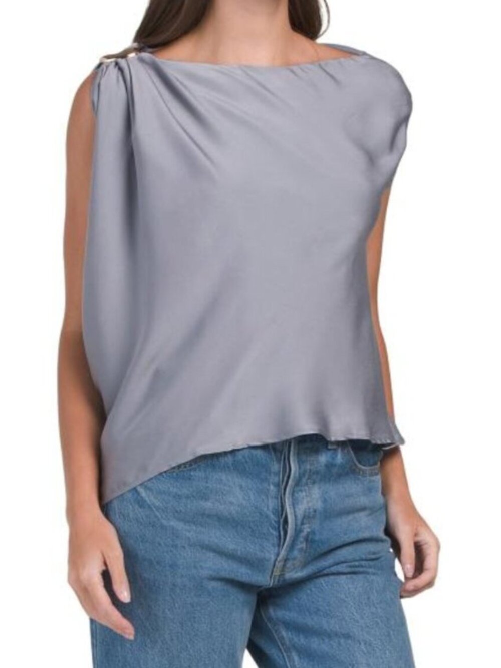 EDIT BY NINE Asymmetrical Top With Shoulder Detail